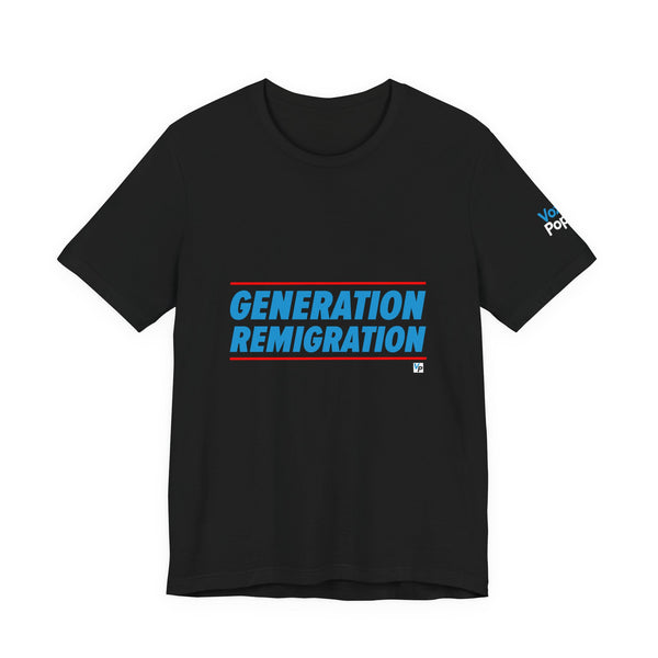 Generation Remigration (Blue/Red) T-Shirt | Black