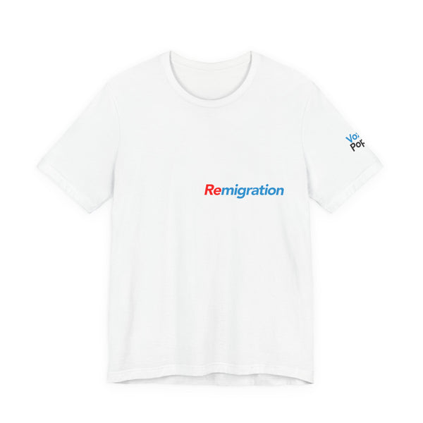 Remigration (Red/Blue) T-Shirt | White