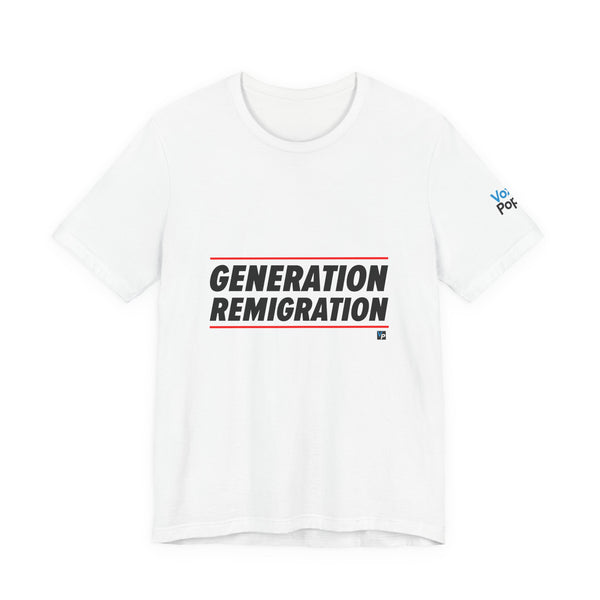 Generation Remigration (Black/Red) T-Shirt | White
