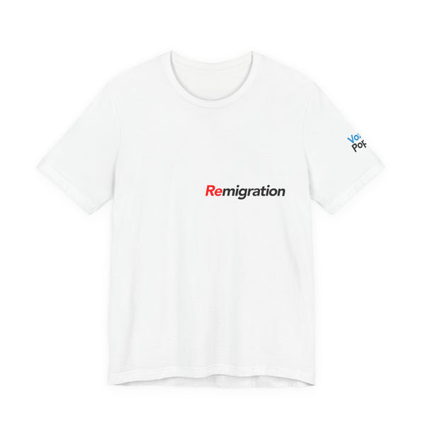 Remigration (Red/Black) T-Shirt | White