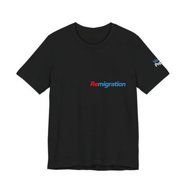Copy of Remigration (Red/Blue) T-Shirt | Black