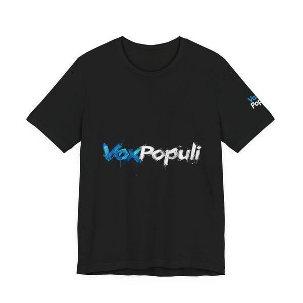 VoxPopuli Art (Blue/White) T-Shirt | Black